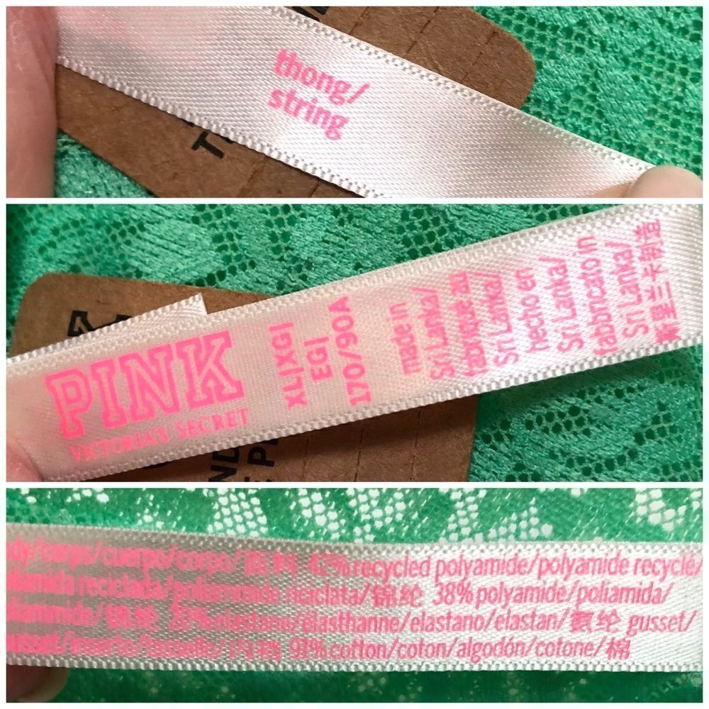 PINK Victoria’s Secret - NWT - L Sz XL 2-Pack Panties-Lace Thong & String Bikini - Picture 5 of 15